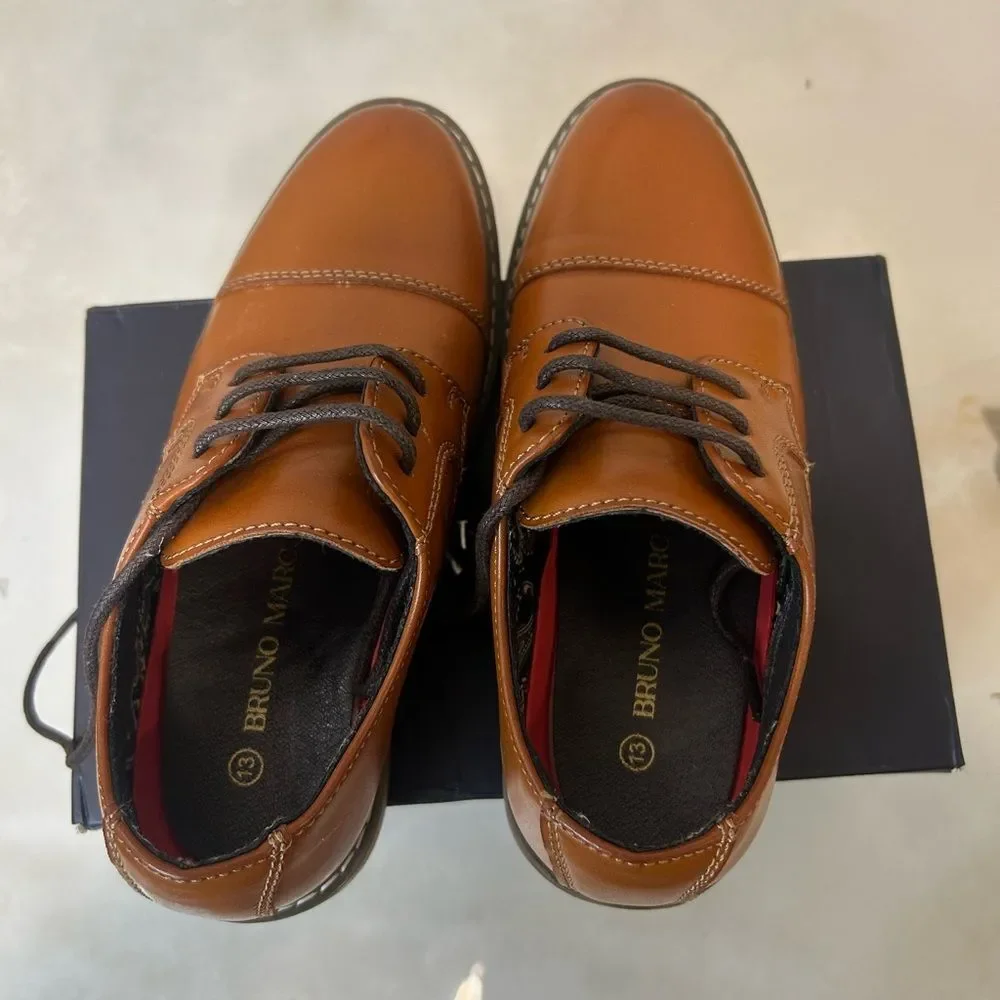 Classic Brown Kids' Dress Shoes